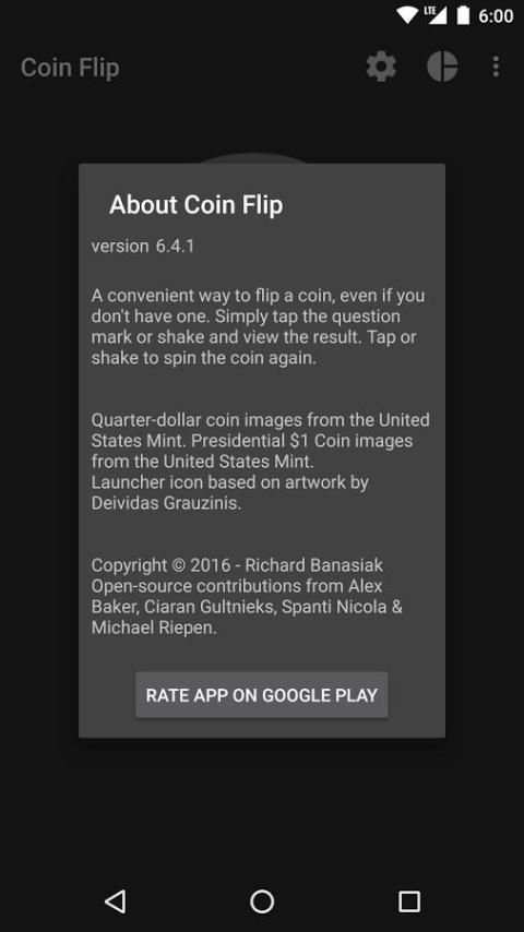 Simple Coin Flip (Phone+Wear) screenshot 7