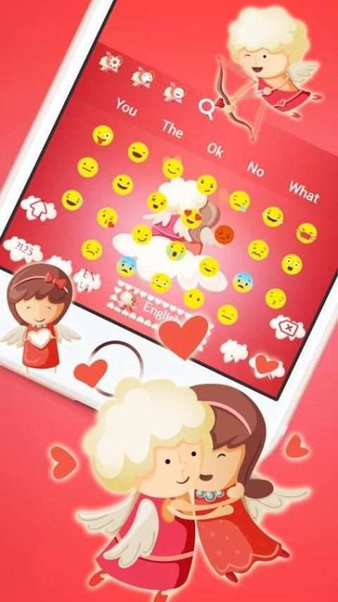 Tema Keyboard Angle Cinta screenshot 2