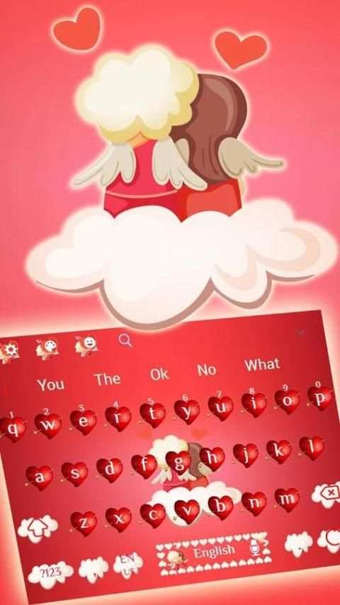 Tema Keyboard Angle Cinta screenshot 3