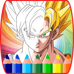 Coloring book for super saiyan super-héro иконка
