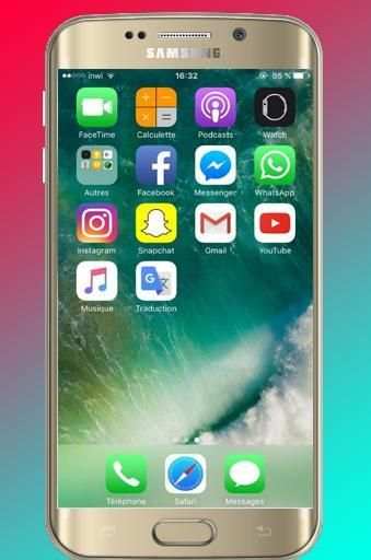 Launcher Theme For IPhone 8 Plus HD स्क्रीनशॉट 2