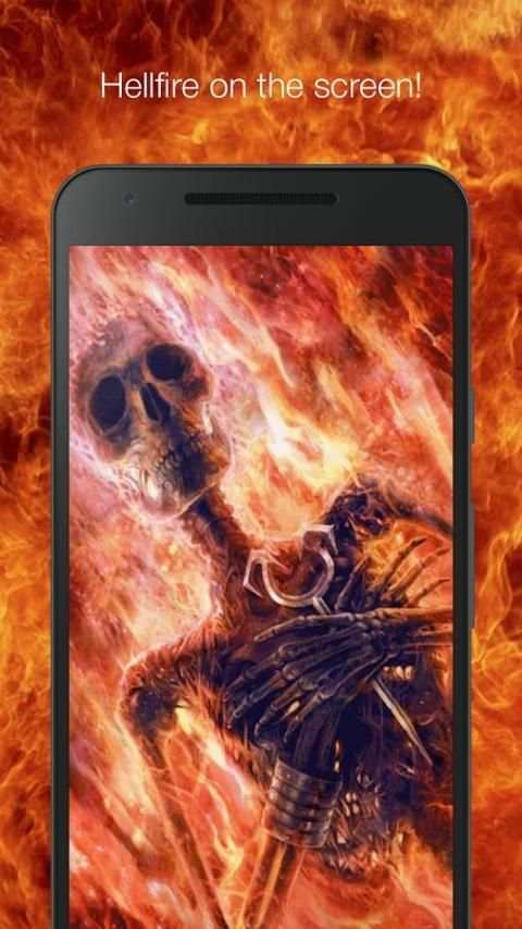 Fiery skeleton live wallpaper screenshot 2