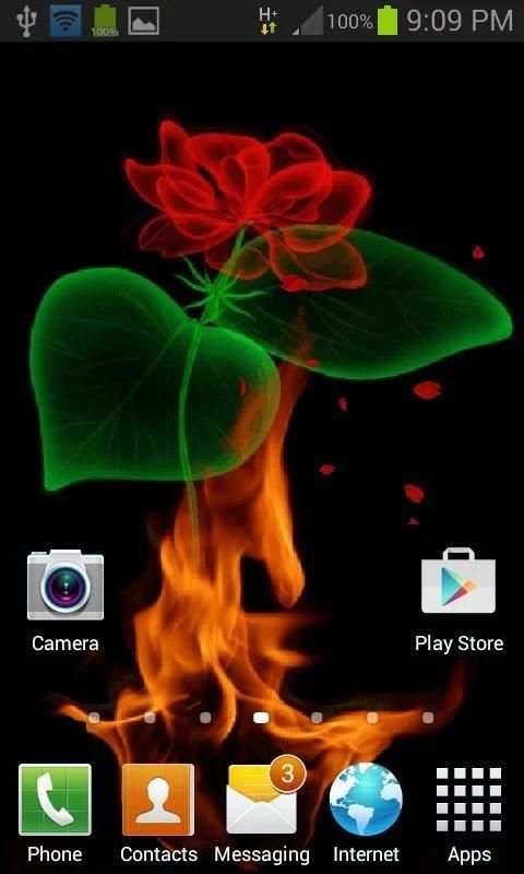 Fiery Rose Magic LWP 2 تصوير الشاشة