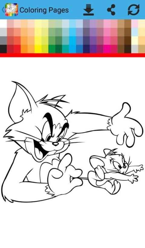 Coloring Book Tom and Mouse скриншот 6