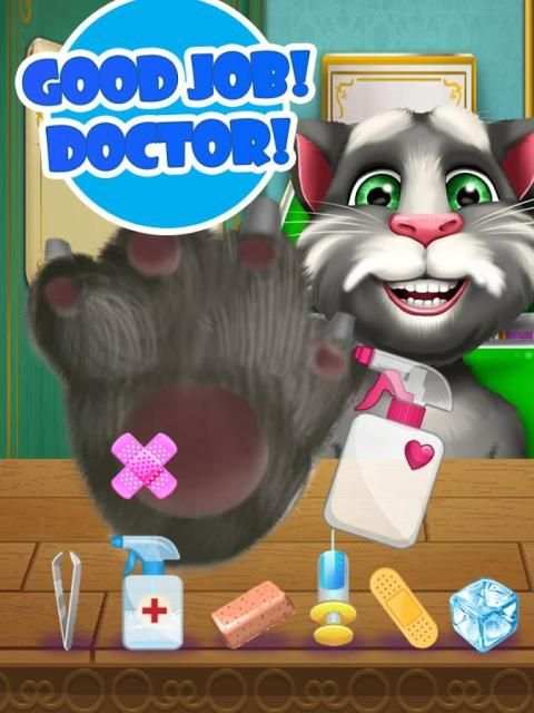 Talking Cat Hand Doctor - Hospital Care Game 2 تصوير الشاشة