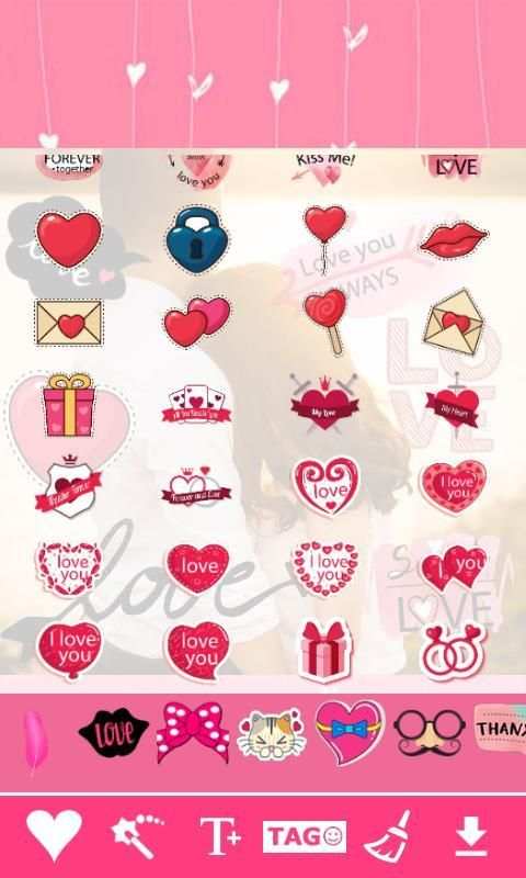 Love Stickers : Romantic Stickers Photo Editor 2 تصوير الشاشة
