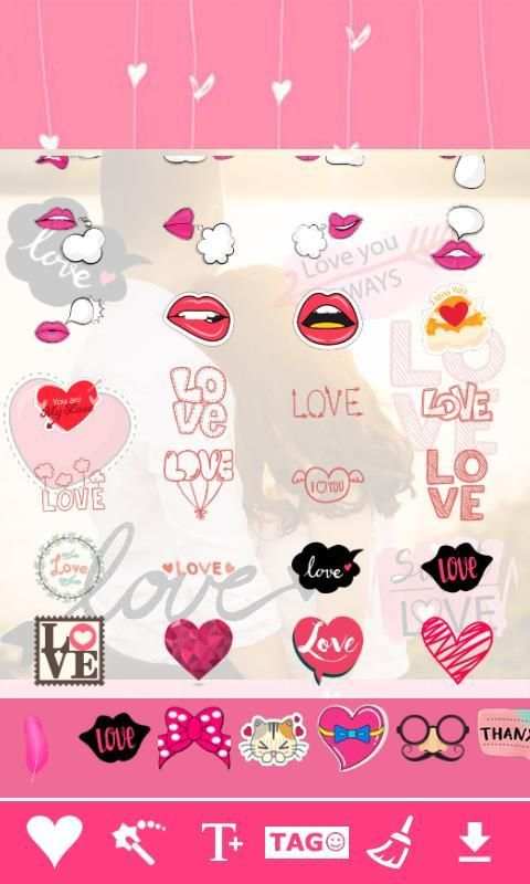 Love Stickers : Romantic Stickers Photo Editor скриншот 2