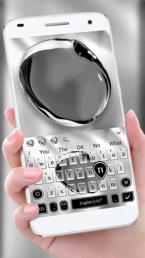 Tema Keyboard Kristal Hitam screenshot 3