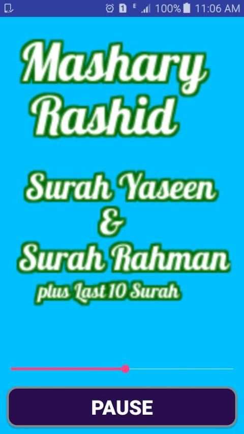 Mishary Rashid Offline Surah(Yaseen& Rahman) on 9Apps