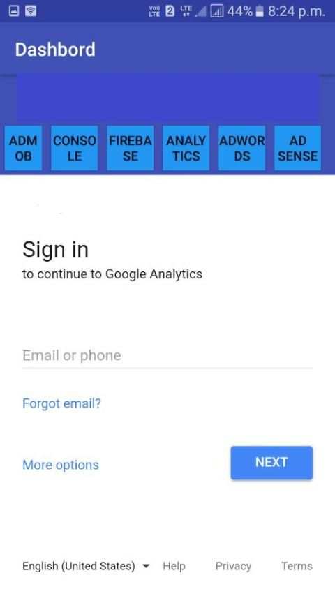 Admob, Adsense, Console, Analytics, Firebase App скриншот 1
