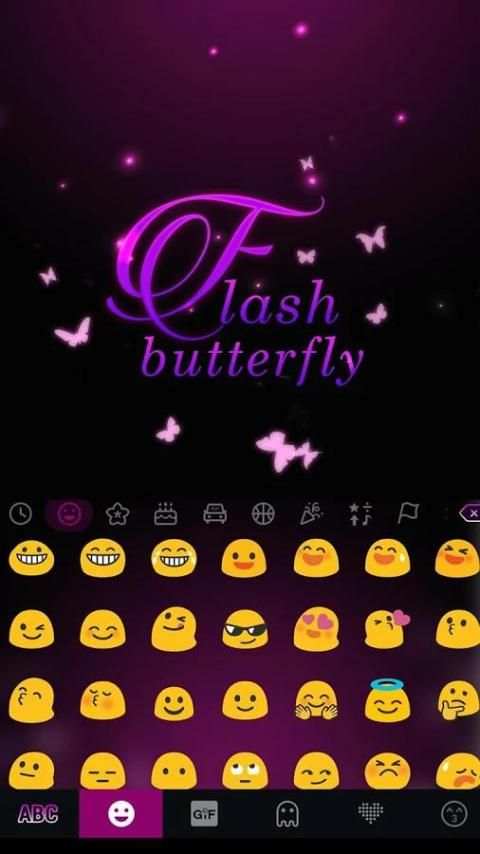 Flash Butterfly iKeyboardTheme screenshot 1