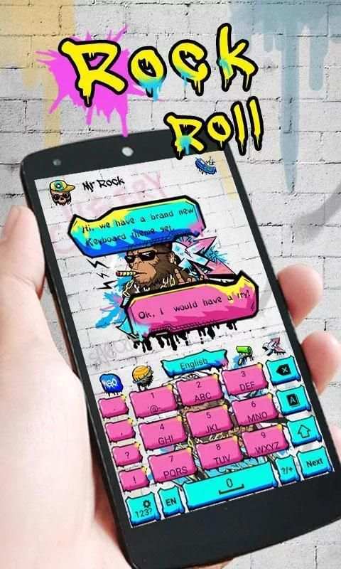Rock Roll GO Keyboard Theme screenshot 3