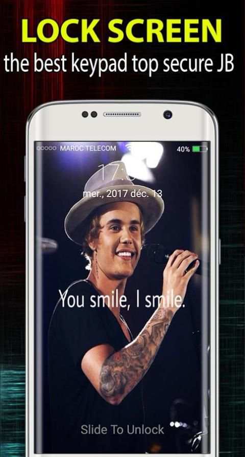 Justin Beibe JB Snap wallpaper lock screen Themes screenshot 6