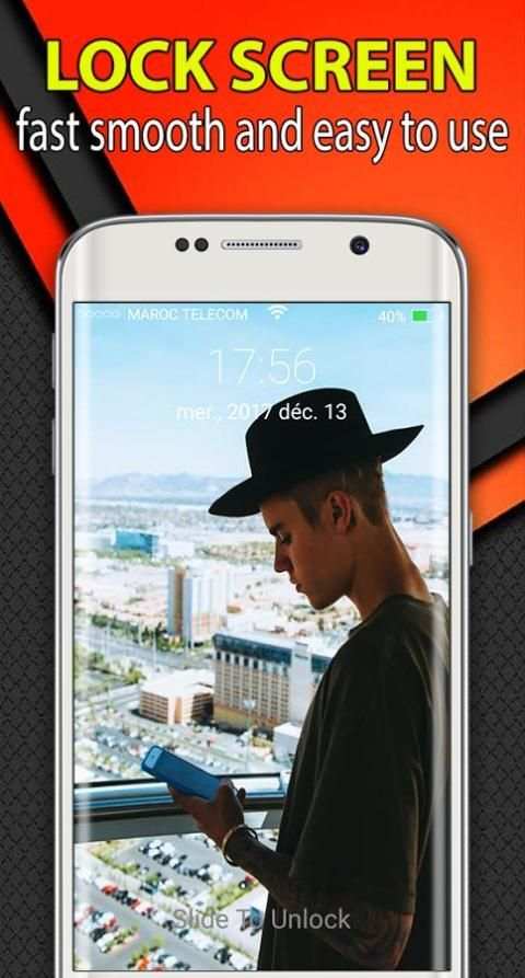 Justin Beibe JB Snap wallpaper lock screen Themes screenshot 2