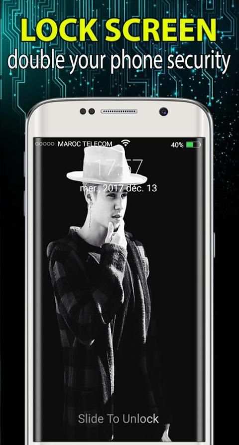 Justin Beibe JB Snap wallpaper lock screen Themes screenshot 3