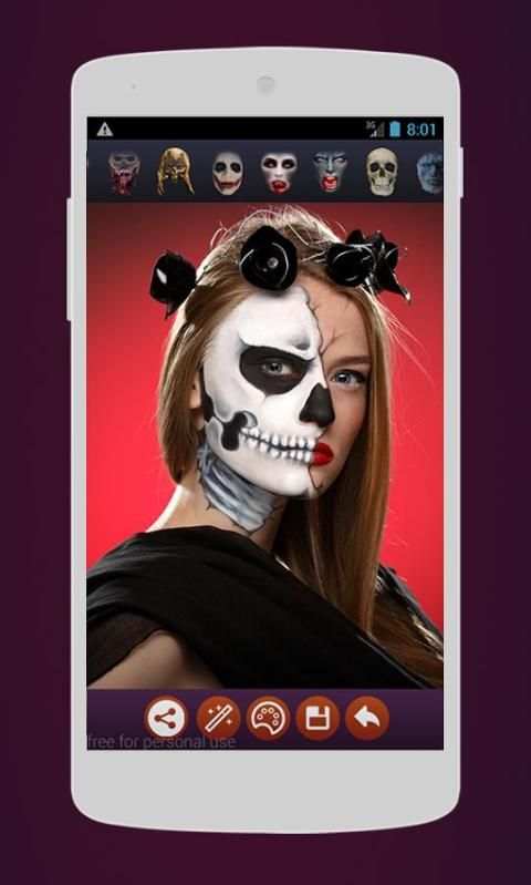 Halloween Makeup Photo Editor 3 تصوير الشاشة