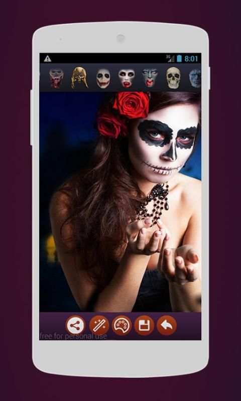 Halloween Makeup Photo Editor 4 تصوير الشاشة