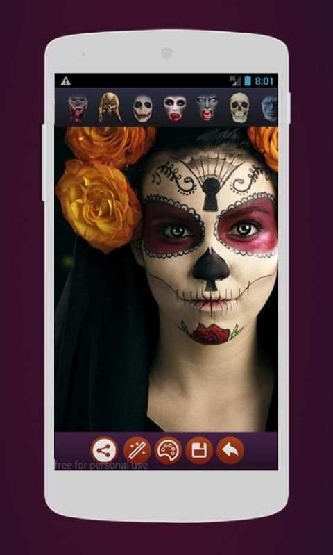 Halloween Makeup Photo Editor 1 تصوير الشاشة