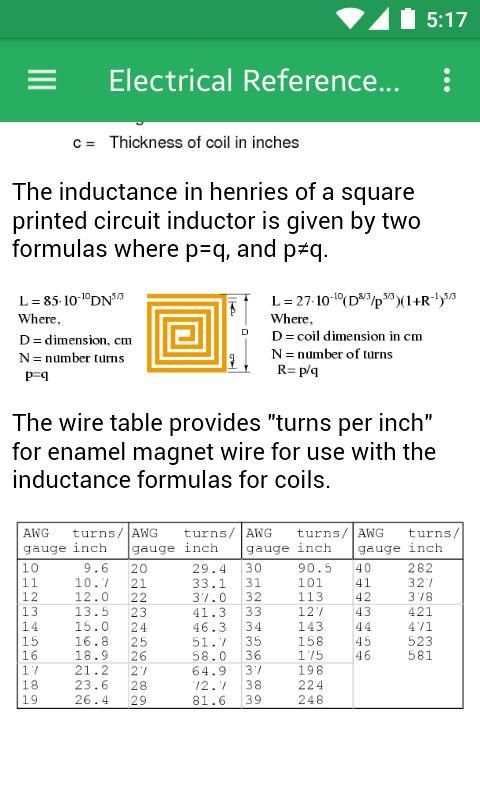 Electrical Engineering XYZ Reference screenshot 2