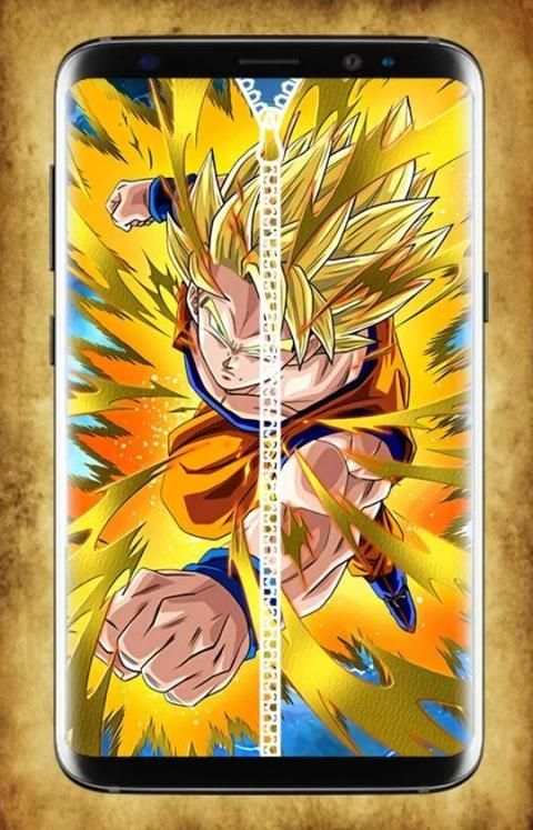 Saiyan Goku Zipper Lock Screen screenshot 5