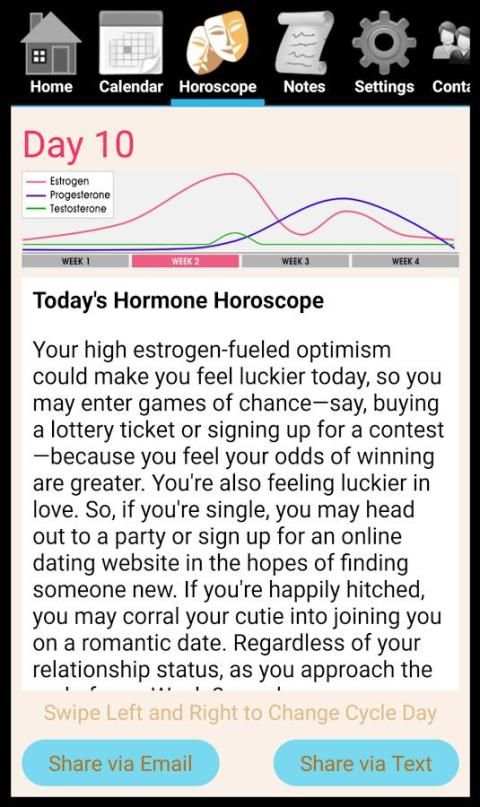 Hormone Horoscope Lite screenshot 6