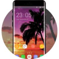 Theme for Nokia Lumia Icon Sunset Beach Wallpaper