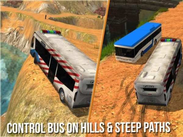 Police Bus Uphill Driving screenshot 1