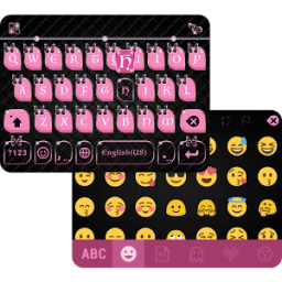 ikon Pink &amp; Black iKeyboard Theme