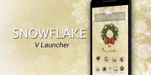 Snowflake Dynamic V Launcher Theme screenshot 1