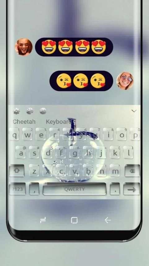 Crystal Apple Keyboard Theme screenshot 3