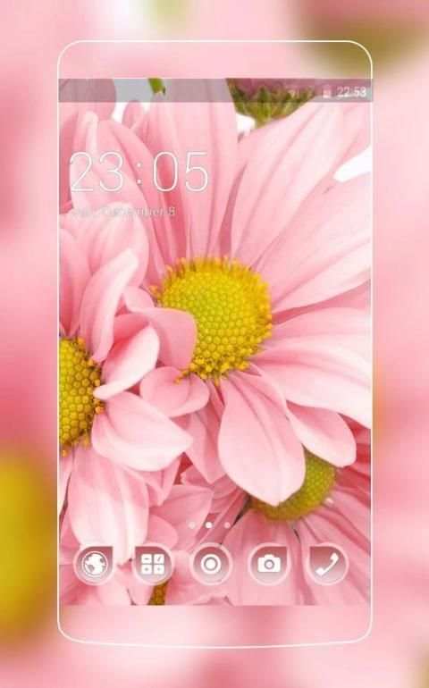 Flowers Launcher Theme: Pink Rose Spring Flower screenshot 4