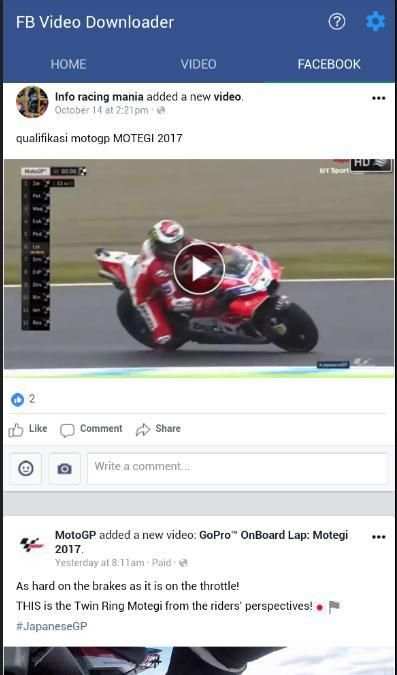 Facebook Video Downloader 3 تصوير الشاشة