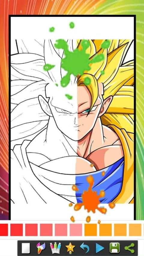 coloring book for super saiyan super-héro kids скриншот 2