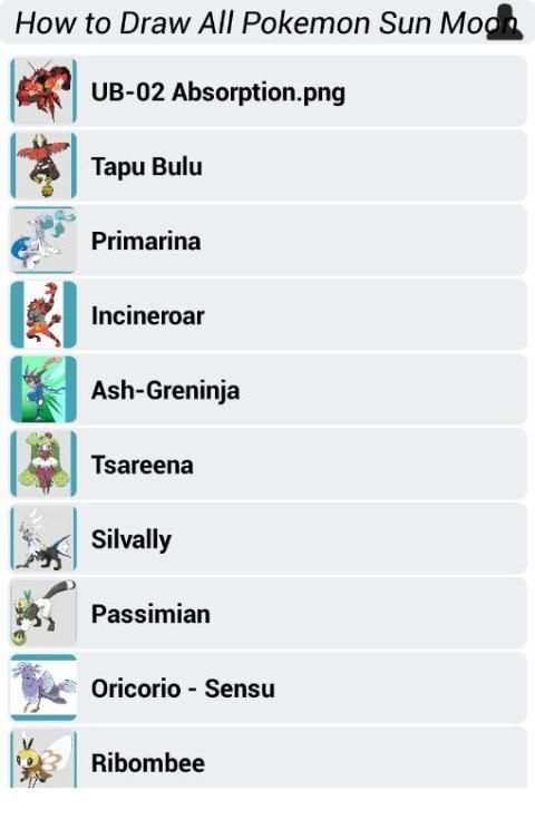 How to Draw All Pokemon Sun Moon 8 تصوير الشاشة