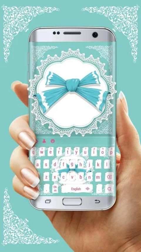 Blue Bowknot Keyboard 4 تصوير الشاشة