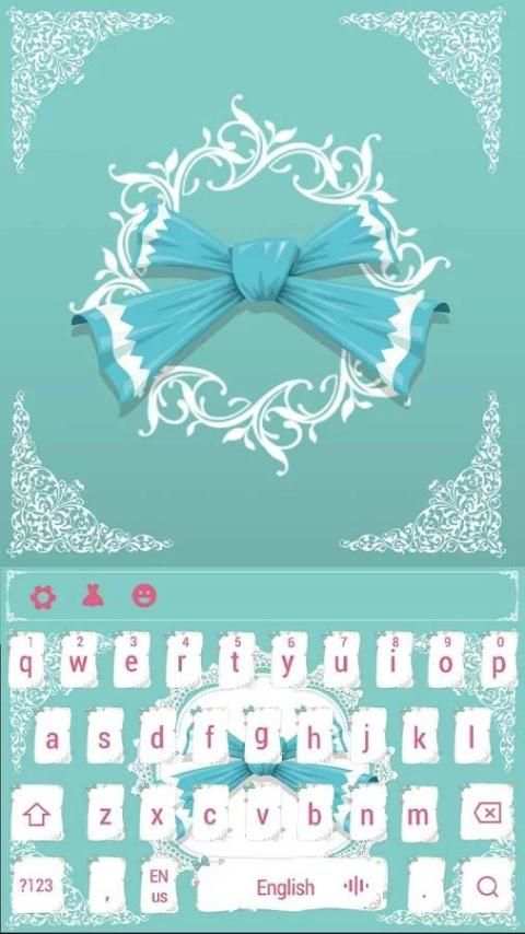 Blue Bowknot Keyboard screenshot 1