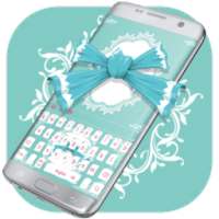 Blue Bowknot Keyboard