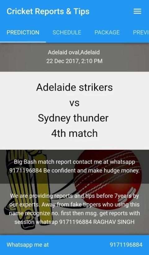 Cricket Reports & Tips screenshot 2