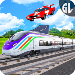 Highway Car Stunt on Crazy Train Fun Mania icon