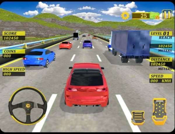 High Speed Traffic Car Driving Road Race Simulator स्क्रीनशॉट 6