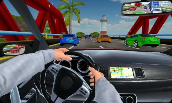 High Speed Traffic Car Driving Road Race Simulator स्क्रीनशॉट 3