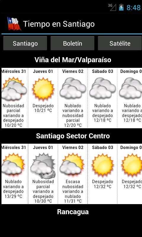 Tiempo en Santiago screenshot 4