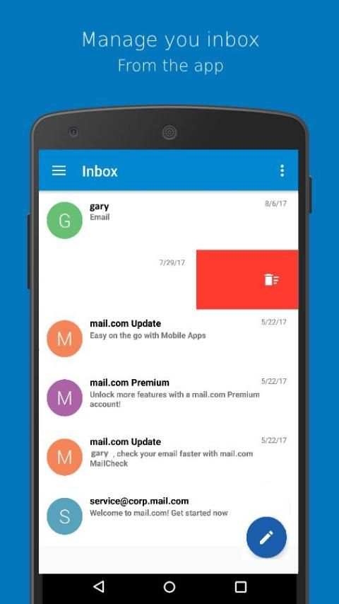 Client Mail for Mail.com 1 تصوير الشاشة