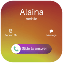 ikon Full screen iOS caller screen-slide to answer