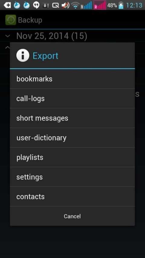 Backup Contact/Sms/Call Logs 6 تصوير الشاشة