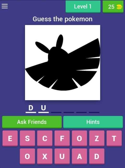 Guessing Game - Pokemon скриншот 1