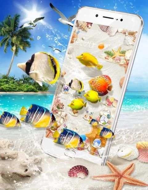 3D Summer Beach Theme* screenshot 1