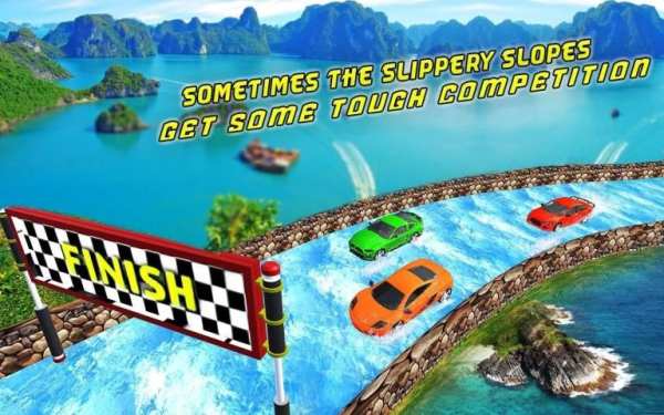 Water Slide Real Car Racing скриншот 7