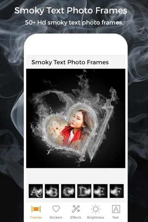 Smoky Text Photo Frame स्क्रीनशॉट 5