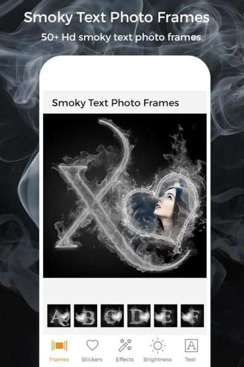 Smoky Text Photo Frame स्क्रीनशॉट 4